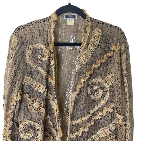 JL Studio by Jessica London Beaded Boho Vintage Vest - Picture 2 of 7